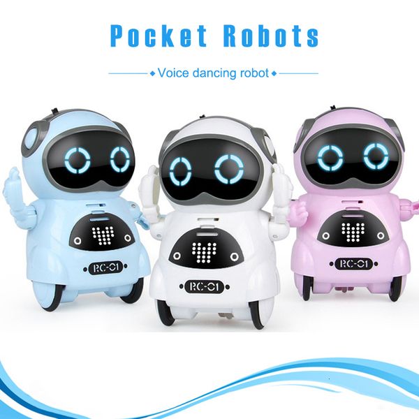 Autres jouets Robot de poche Mini cadeau Parler Dialogue interactif Reconnaissance vocale Enregistrement Chanter Danser Smart AN88 230728