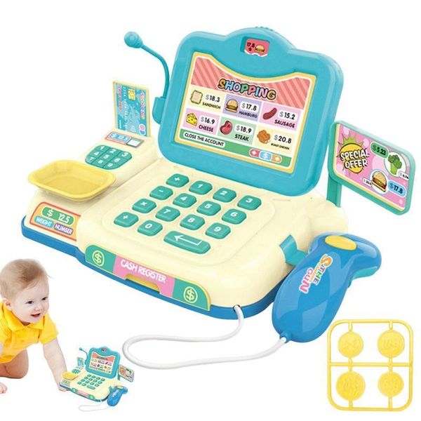 Autres jouets Pretend Cash Register Kids Supermarket Play Grocery Store Set ier To 230320