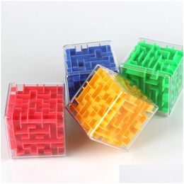 Ander speelgoed Puzzel en vroege educatie Transparant 3D Wandelparels Doolhof Marmer Intelligentie Decompressie Rubix Kubus Voor Adt Spiegel Qu Otbiv