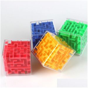 Ander speelgoed Puzzel en vroege educatie Transparant 3D Wandelparels Doolhof Marmer Intelligentie Decompressie Rubix Kubus Voor Adt Mirror Qu Oti5R