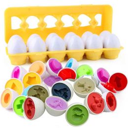 Andere Toys Sensory Education Intelligent Baby Development Game vorm Matching Puzzle Egg Montessori Childrens Toy 2 3 4 jaar