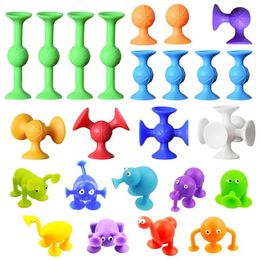 Autres jouets Silicone souple Sucker Dart Toy DIY AnimalHuman Modèle Assemblage Décompression Jeux de lancer pour enfants 231117