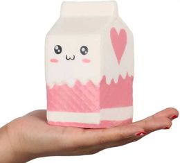 Otros juguetes Subhishy Milk Box Rising Linte Street Squeeze PU Regalo para niños PU Regalo blanco y rosa Dived Color Estrés Juguete