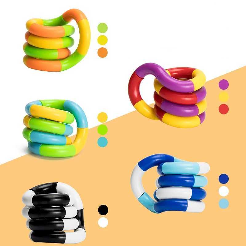 Andra leksaker Twisted Ring Magic Fit Magic Trick Rope Creative DIY Winding Leisure Education Stress Relief Barn Julleksaker Slumpmässigt skickade S245163 S245163