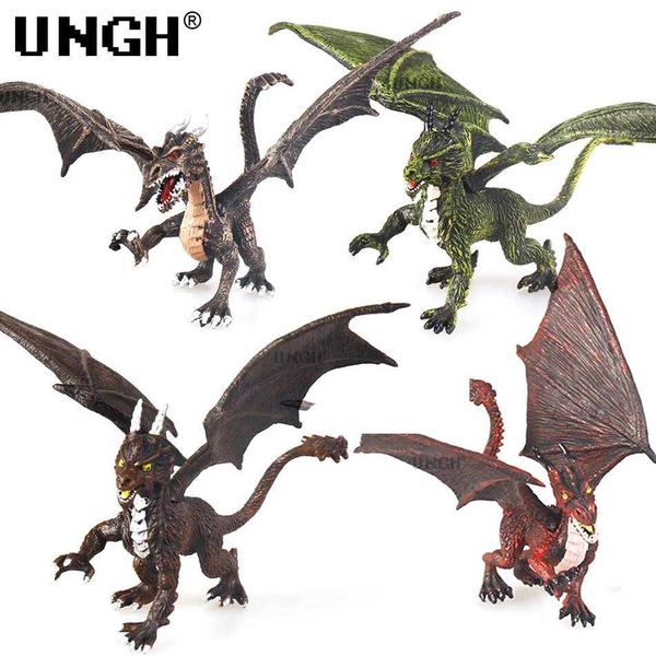 Otros juguetes Ungh Dragon Figuras Science Fiction Savage Flying Magic Dinosaur Modelo PVC Action Caracter Childrens Series ToysL240502