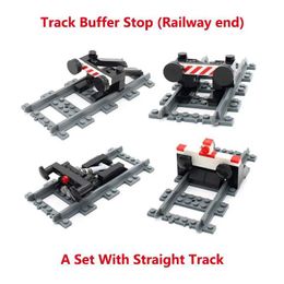 Autres jouets Urban Train Parts Railway Tampon Zone de stationnement modèle de stationnement de chemin de fer compatible 53401 Track Moc RC Train Building Bloc Toy S245163 S245163