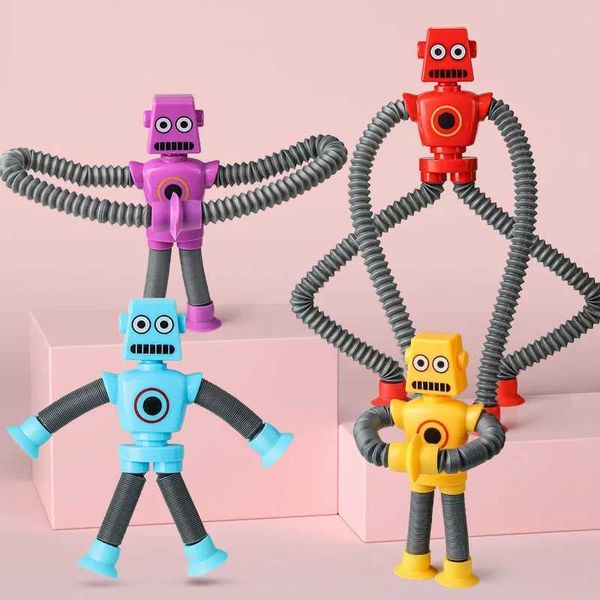 Autres jouets Variable et intéressant dessin animé robot Télescopique Tube jouet childrens puzzle étirement aspirateur de botte