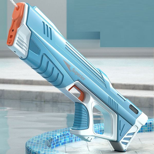 Autres Jouets Pistolet À Eau Électrique Puissant Full Auto Absorbant Grande Capacité Plage Pour Enfants Adultes Piscine D'été Jeux De Plein Air 230428