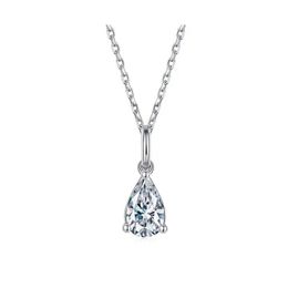 Autres à la mode 1 D Couleur Vvs1 Poire Cut Moissanite Penant Collier 925 Sterling Sier Gra Charm Anniversaire CadeauAutre Drop Livraison Bijoux Dhbyd