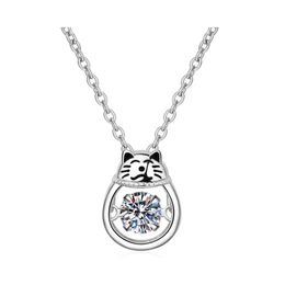 Andere trendy 925 Sterling Sier 0,3 ct d kleur moissanite geluk ketting ketting fijne sieraden pt950 gouden hanger wtih gra cadeaueraar druppel dhvnh