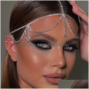 Autre Tendance Simple Gland Bandeau Chaîne De Mariée Front Cheveux Accessoires Cristal Tête Bandeau Bijoux Indien 221008 Drop Delivery Dhwko