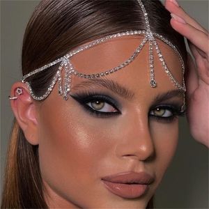 Autre Tendance Simple Gland Bandeau Chaîne De Mariée Front Cheveux Accessoires Cristal Cheveux Tête Chaîne Bandeau Bijoux Indien 221008