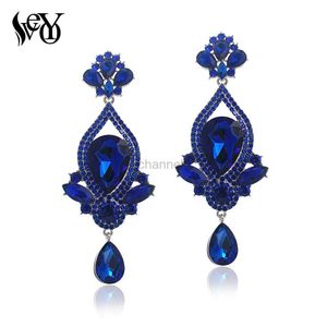 Andere Veyo Classic Lady Long Crystal Drop Earrings Luxe huwelijksoorbellen voor vrouwen Fashion Jewelry 2023New cadeau 240419