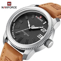 Autres Montres 100 Original NAVIFORCE Montre Pour Hommes Quartz Sport Étanche Horloge De Mode De Luxe De Haute Qualité Mâle En Cuir Montre-Bracelet 230729