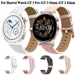 Overige horloges 18 mm 20 mm leren band geschikt voor Huawei Watch GT 2 GT3 42 mm Honor Magic 2 42 mm geschikt voor Garmin Active S/VENU 2S smart polsband J240222