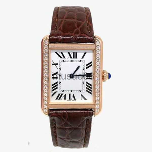 Autres Montres 2023 Mode Hommes Femme Montres Unisexe Casual Montre-Bracelet 2 Taille Chiffres Romains Réservoir Conception Multi Couleur En Option le manuel de la montre-bracelet dh J230606