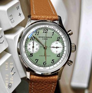 Autres montres 35mm Vintage Hommage Montre Japon VK64 Chronographe étanche 5Bar 316L En Acier Inoxydable Top Marque MYSTERIOUSCODE Hommes Panda montres J240118