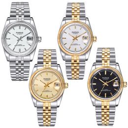 36 mm heren automatisch horloge Miyota 821A 6T51 luxe 5ATM goud zwart zilver wijzerplaat unisex saffierglas datum jubileumarmband 230804
