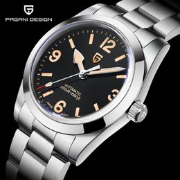 Autres montres 36MM PAGANI DESIGN Hommes Montres mécaniques automatiques NH35 Saphir Acier inoxydable AR Revêtement 20Bar Relogio Masculino 231021