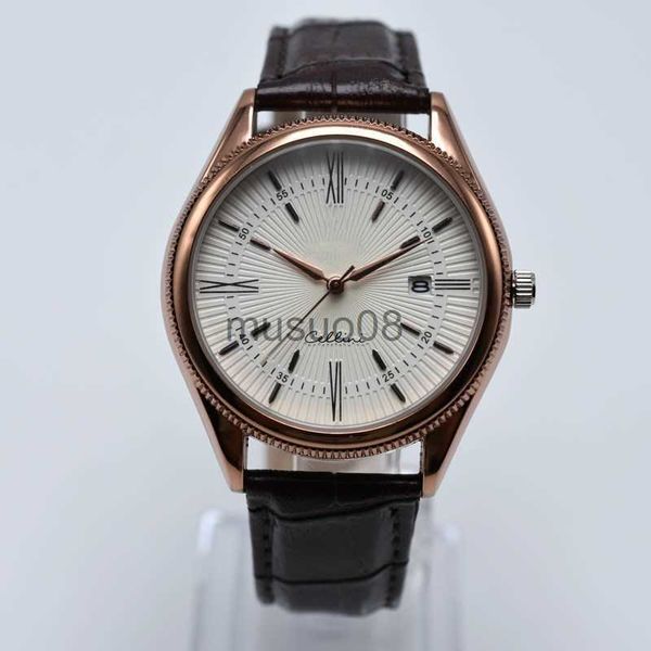 Autres Montres 40mm or rose hommes designer montre automatique date mode quartz ceinture en cuir analogique mens montres en gros hommes montre-bracelet cadeaux montre homme J230606