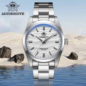 Autres montres Adiesdive Sells vend AD2030 Quartz Watch Simple 10 Bar Steel Diving Watch Mirror Mirror Pot Lid Glass Sport 36 mm Mens Watch J240508