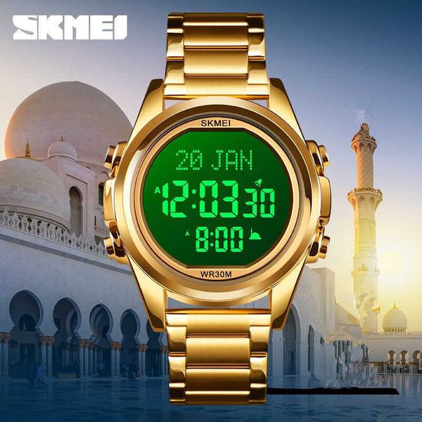 Otros relojes AL-SAHAR Reloj Azan para oración musulmana con brújula Qibla Reloj deportivo con retroiluminación islámica Incluye calendario Hijri o AL FajrHKD2306928