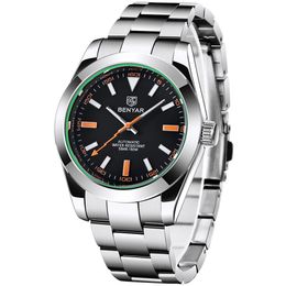 Otros relojes Benyar Mechanical Men's 2023 Top Brand Luxury Wallwats Business Automatic Sport para hombres Relogio Masculino 230816