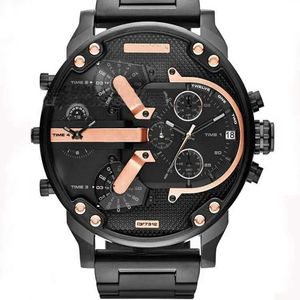 Otros relojes Reloj con esfera grande para hombre, relojes deportivos DZ de lujo para hombre, reloj masculino de acero completo, relojes de pulsera de cuarzo para hombre, Montre para mujer 240125