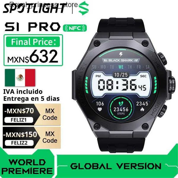 Autres montres Black Shark S1 Pro Smart Écran AMOLED de 1,43 pouces IP68 étanche + mode sport Autonomie de la batterie de 15 jours Q240301