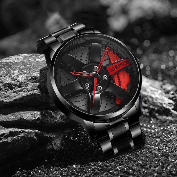 Otros relojes BOYADKA diseño rueda llanta Hub reloj deportivo personalizado coche impermeable creativo fresco hombres Relogio Masculino 230719