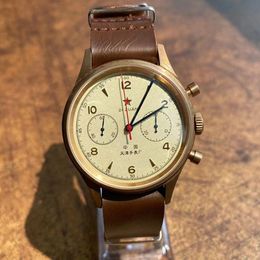 Otros relojes Relojes con cronógrafo de bronce para hombre 1963 Pilot 40 mm Seagull St1901 Reloj mecánico de cuerda manual Relojes de pulsera vintage de la Fuerza Aérea Zafiro 230904