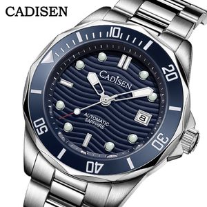 Andere Horloges CADISEN Horloge voor Mannen Luxe Automatische NH35A Beweging Saffier Kristal 41mm Wijzerplaat 100m Waterdicht Horloges C8201 230729