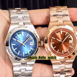 Autres montres bon marché New Overseas 4500V / 110A-B128 Cadran bleu A2813 Montre automatique pour homme Date Bracelet en acier inoxydable Montres de sport de haute qualité pour hommes. J230606