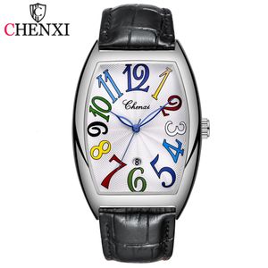 Andere horloges CHENXI Herenhorloges Topmerk Luxe mannelijke klokken Datum Business Leren band Quartz Horloges Herenhorloge Gift 8217 230607
