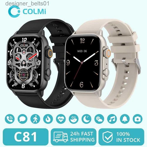 Autres montres COLMI C81 2,0 pouces AMOLED Smartwatch Support AOD 100 Modes de sport IP68 Montre intelligente étanche Hommes Femmes PK Ultra Series 8L231005