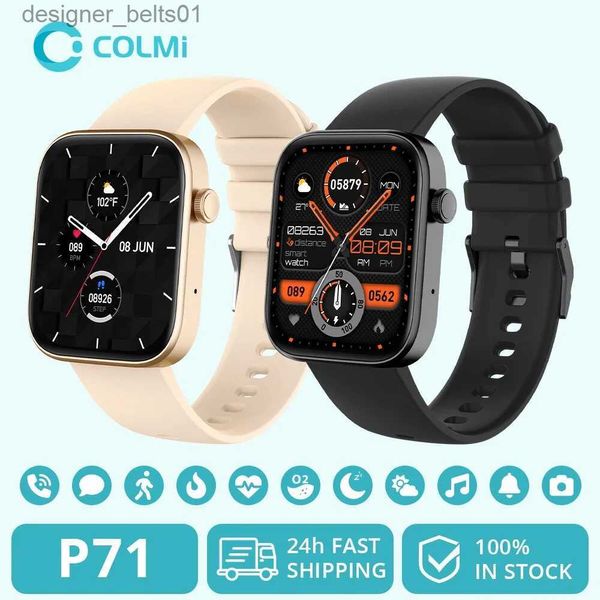 Autres montres COLMI P71 Appel vocal Smartwatch Hommes Surveillance de la santé IP68 Étanche Notifications intelligentes Assistant vocal Montre intelligente WomenL231005