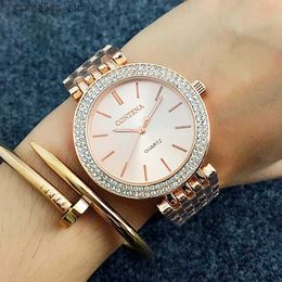 Autres montres Contena luxe simple bracelet pour femme tout en acier inoxydable femmes quartz affaires montre pour femme erkek kol saati Y240316