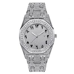 Andere Horloges Cool Voor Mannen Topmerk Luxe Hip Hop Iced Out Diamond Quartz Horloge Mannelijke Klok Relogio Masculino Drop 231216