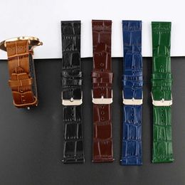 Andere horloges Krokodillenband handgemaakte krokodillenleren band armband 18 20 24 mm polsbandje horlogeaccessoires J240222