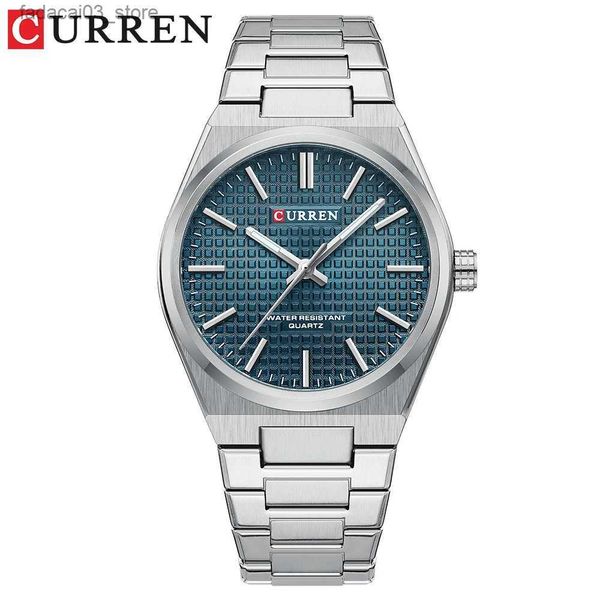 Otros relojes CURREN Mens es Pulsera de acero inoxidable 30M Resistente al agua Reloj de cuarzo japonés Negocios casuales para hombres Q240118