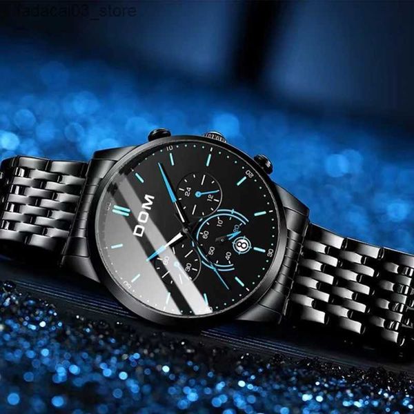 Autres montres DOM quartz es hommes loisirs affaires léger luxe simple acier inoxydable étanche original es Q240118