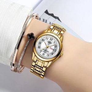 Autres montres Mode Femmes Top Marque De Luxe Montre D'or Sport Quartz Calendrier Étanche Montre-Bracelet Relogio Feminino 231214