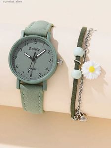 Andere Horloges Gaiety Gloednieuw voor Dames Jurk Romantische Armband Pols Mode Dames Leer Quartz Klok Dames Montre Femme Y240316