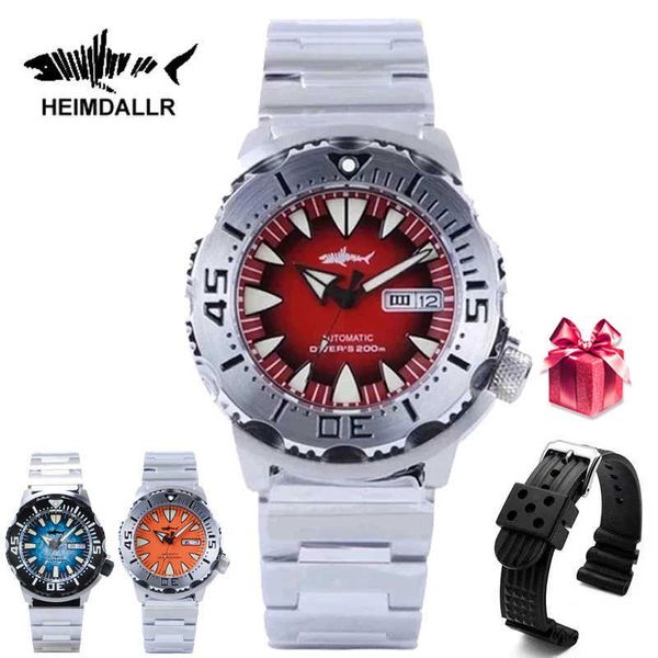 HEIMDALLR Monster V2 Frost Montre Automatique Homme NH36A Montre Homme Mécanique Verre Saphir 62mas PVD Noir Montre de Plongée Lumineuse 200MHKD2306928