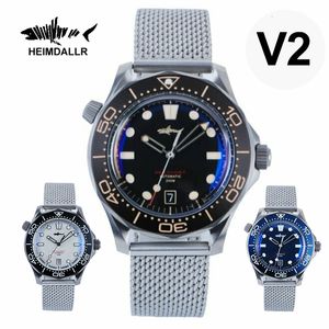 Autres Montres Heimdallr Montre Sea Ghost NTTD NH35 Mécanique Automatique C3 Acier Lumineux Nylon Blanc Cadran Noir 200M Dive Men 230729