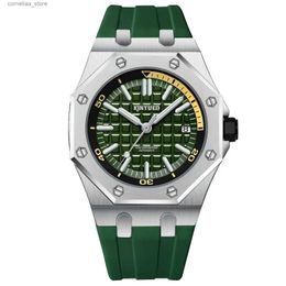 Autres montres Kinyued Hommes Mécanique Luxe Bracelet en caoutchouc Automatique 2022 Nouveauté Y240316