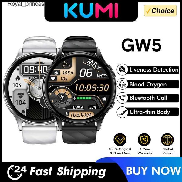 Autres montres KUMI GW5 intelligent 1,39 pouces corps ultra-mince Bluetooth 5.2 + moniteur d'oxygène de fréquence cardiaque sport étanche IP68 Q240301