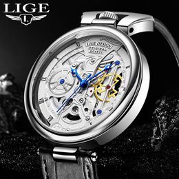 Otros relojes Lige Top Brand Luxury Original Men Quartz Watch Creative Hollow Fashion Casual Water Imeper para Gentleman Business Clock 230816