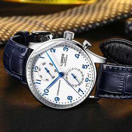 Andere horloges LOREO Blauwe digitale wijzerplaat Waterdicht Datum Sporthorloge Pilot Heren quartzhorloge Herenhorloge Uur Relaxo Masculino J240131