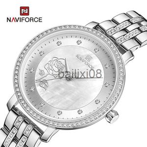 Autres Montres Marque De Luxe NAVIFORCE Femmes Montre De Mode Dames Élégantes Montre À Quartz Cadran Créatif Avec Diamant Horloge Étanche Brelet J230728